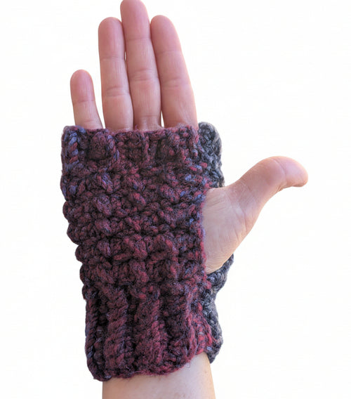 Blue/purple Fingerless gloves