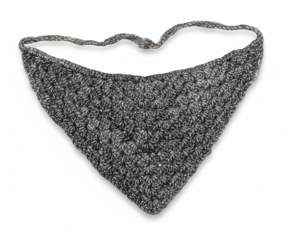 Grey Granny Triangle Headscarf