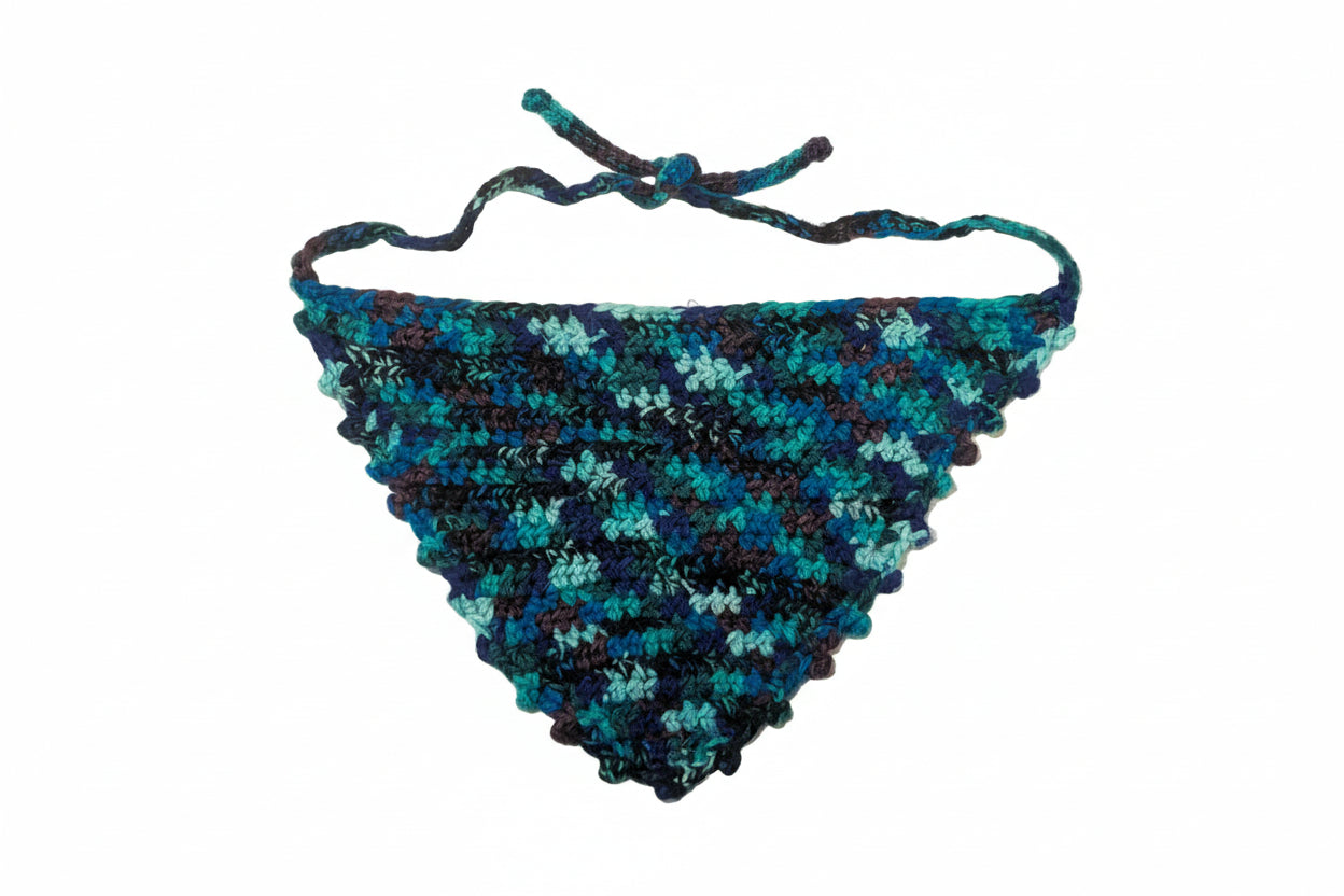 Blue Multicolor Headscarf